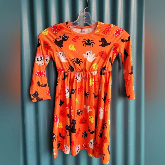 Patpat Children's Orange Long Sleeves  Halloween Dress Size 5/6 - Picture 1 of 9